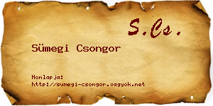 Sümegi Csongor névjegykártya