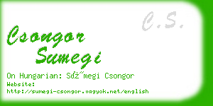 csongor sumegi business card
