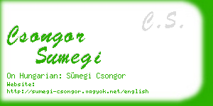 csongor sumegi business card